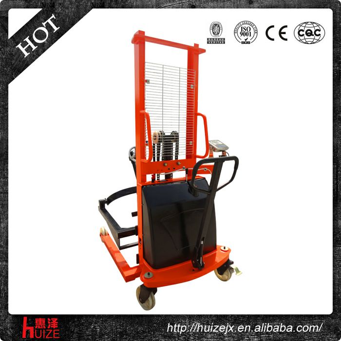 半電動(dòng)稱(chēng)重油桶車(chē)（夾鐵桶，手搖翻轉(zhuǎn)倒料）